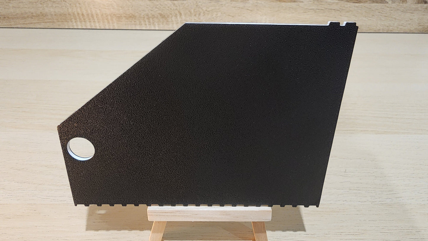 Black and White brick ruler showing the back view.
