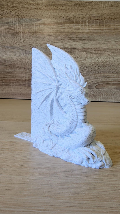 Majestic Dragon Bookends – Fantasy Home Decor, Unique Gifts for Book Lovers