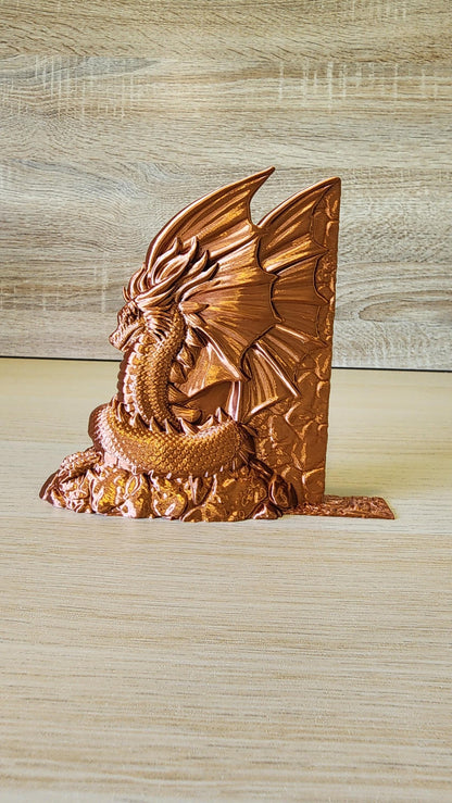 Majestic Dragon Bookends – Fantasy Home Decor, Unique Gifts for Book Lovers