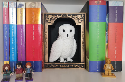 Owl Book Nook – Magical Bookshelf Insert with Framed Display Options