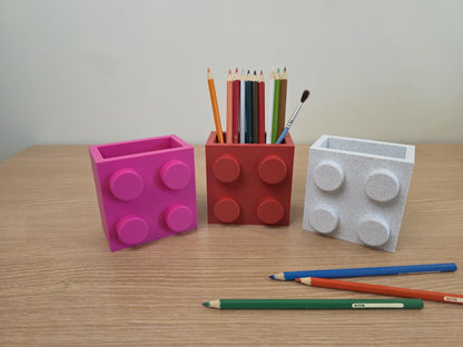 Brick-Inspired Pencil Holder / Desk Organizer